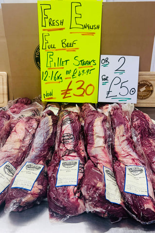 Fillet steak 2 for £50