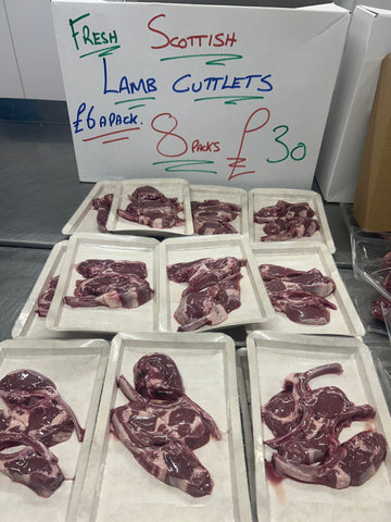 Lamb 🐑 cutlets Scottish 8 packs of 4 £30